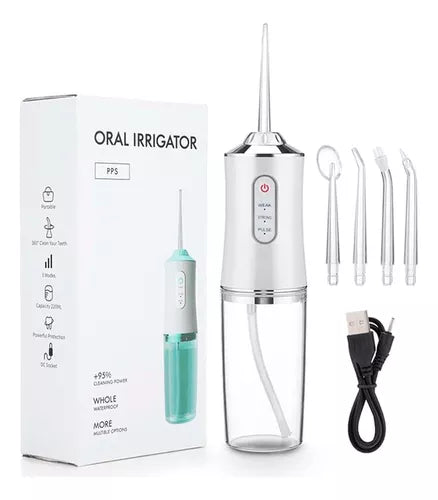 IRRIGADOR PROFESIONAL ORAL ANTISARRO RECARGABLE 4 BOQUILLAS ¡SUPER PROMO!