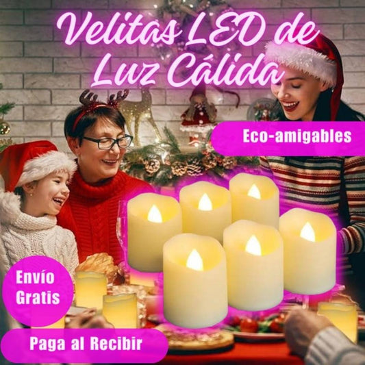 VELITAS LED MAGICAS DE NAVIDAD X 12